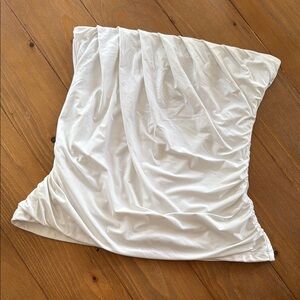 Abercrombie & Fitch White Tube Top Soft and Lightweight ruched sides
